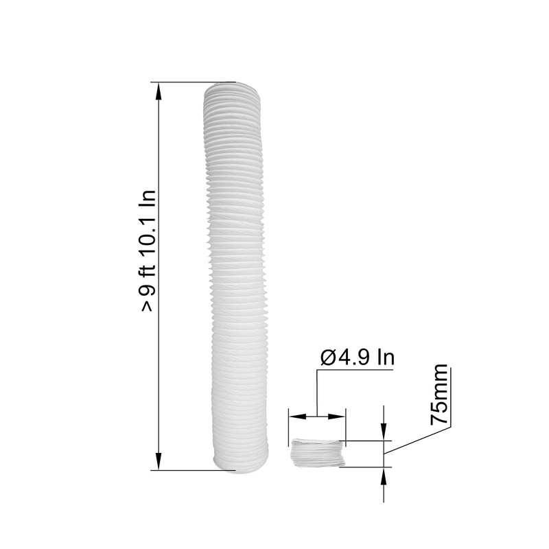 Vent Systems Diameter 125 mm 3 m long PVC flexible