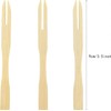 Whispering Fantasy 100pcs 9cm Wooden Fruit Forks, Disposable Wooden Forks