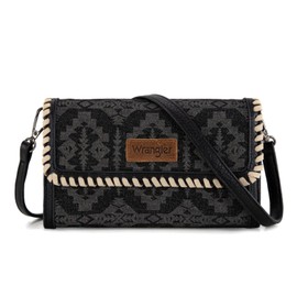 Wrangler Wristlet Wallets for Women Aztec Shoulder Bag Clutch Purses WG2212-C012BK