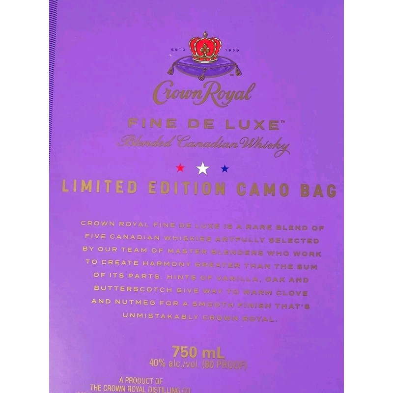 Crown Royal New Crown Royal Limited Military Camouflage Bag &