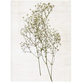 Fine Art Canvas Farmhouse Pressed Flower I Canvas Wall Decor by Artist Natalie Carpentieri for Living Room, Bedroom, Bathroom, Kitchen, Office, Bar, Dining & Guest Room - Ready to Hang - 32 in x 43 in