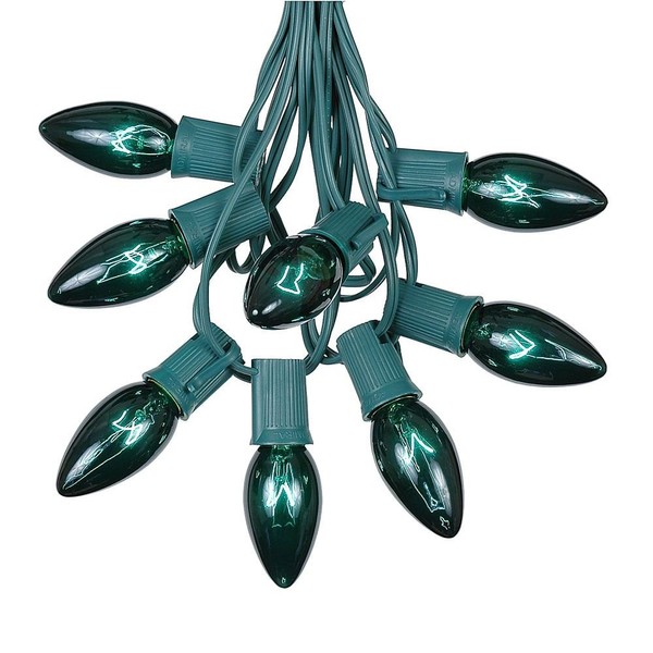 C9 Green Christmas String Light Set - Outdoor Christmas Light