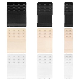 Blooms Bra Extension 9 Pieces, Bra Extension 4 Hooks & Bra Extension 3 Hooks & Bra Extension 2 Hooks Stretch Bra Extension Pregnancy Accessories Bra Extender Body Extension for Women Bra, Black,