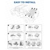 JOYTUTUS Tonneau Cover Compatible with Wrangler JK 4 Doors 2007-2018,