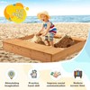 Costzon Kids Sandbox, 49” x 47” Cedar Wood Sand Pit