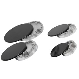 Vexillaris 8PCS Gas Stove Burner Caps Set Comaptible for SABAF Stove Handles Lid Kit Metal Stove knob Cooker Hat Set Gas Stove Burner Replacement Caps Stove Top Cover Burner Head Parts