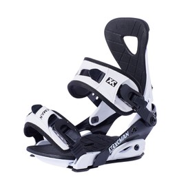 XCMAN Outdoors All-Mountain Snowboard Binding | Boot Size 9-12 (Black White, L)