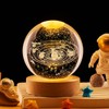 BAODELI 3D Solar System Crystal Ball, 3.15nch Decorative Quartz Glass