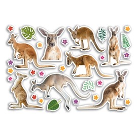 A5 Sticker Sheet Kangaroo Vinyl Stickers - Wild Joey Australia Animals Scrapbooking Travel Decoration Label Friend Girls Boys Aesthetic #80794