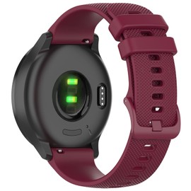 MH MOIHSING Bands for Garmin Venu,Venu Sq,Vivoactive 3,Vivoactive 3 Music,Vivomove Luxe,Vivomove Style,Vivomove HR Watch Band,20mm Adjustable Elastic Replacement Strap for Forerunner 645/245 Music,Red