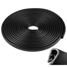 5 M Kantenschutz Gummi für Bleche Metall Keder, U-Form Autotüe Kantenschutz Ohne Selbstklebend,Kantenschutzprofil Schwarz Auto Türen, Kederprofil Kein Klebe für Limousinen, LKW, SUV, ATV, UTV