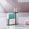 Kitchen Soap Dispenser with Sponge Holder, 12 oz Dish Soap