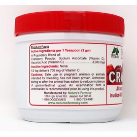 Dogzymes Dogzymes Cran Tri C Urinary Tract Support, Vitamin C Blend, 1418mg per Teaspoon (8 Ounce)