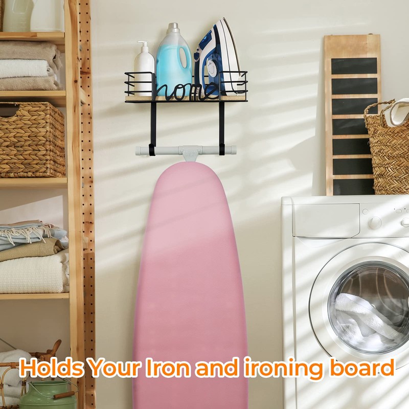 TJ.MOREE Ironing Board Hanger Wall Mount - Laundry Room Decor