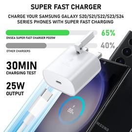 Moto G85 5G/G75/G55/S50/G45/G35/G15/G04/G34/G14/G53/G24 Charger Plug [25W] Super Fast Charger Plug For Motorola Moto edge 50 neo Type C Charging Cable [1M] High Speed Adapter UK 3 Pin Mains wall Phone