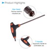 CoCud T-Handle Ball End Hex Key, 4mm Hex, S2 Steel
