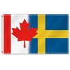 3×5 FT Canada Sweden Combo Flag,Large Canadian Swedish Decor,Double Side