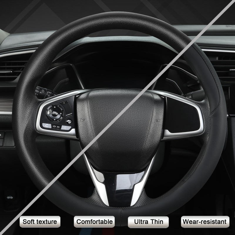 West Llama Thin Car Steering Wheel Cover, Universal 14.5-15 inch
