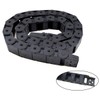 URBEST 18mm x 25mm Black Plastic Flexible Nested Semi Closed
