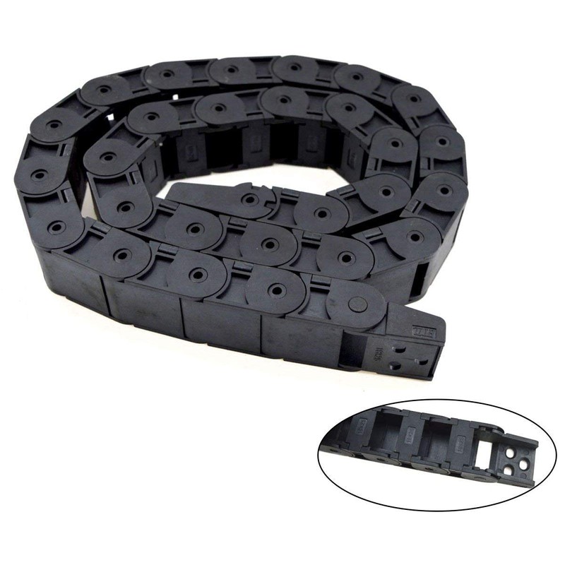 URBEST 18mm x 25mm Black Plastic Flexible Nested Semi Closed