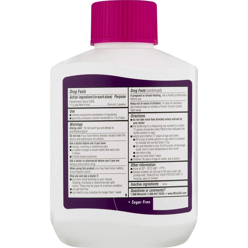 MiraLAX Powder Laxative, 34 Doses, 20.4 Ounce