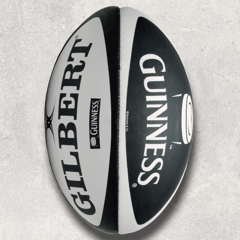 Classic Guinness Design Rugby Match Ball, Made by Gilbert Size