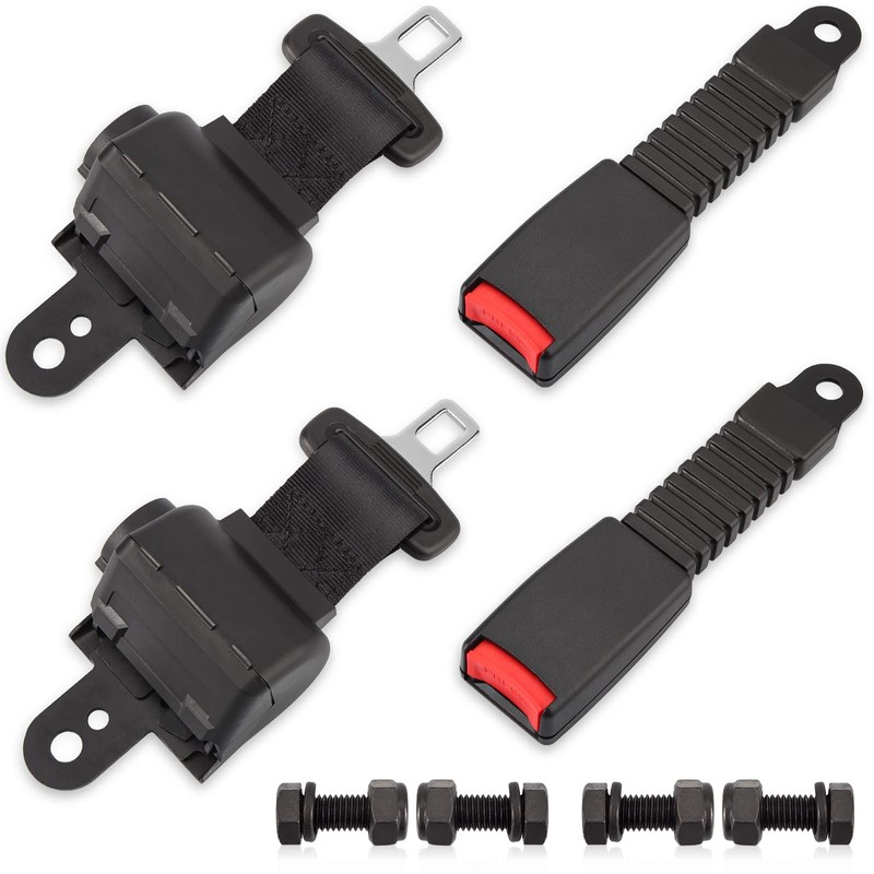 Dewkake Golf Cart Seat Belts Kit, 2pcs Universal Retractable Front