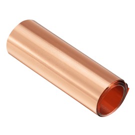 sourcing map Copper Sheet Roll, Metal Foil Plate 1000mm x 100mm x 0.03mm