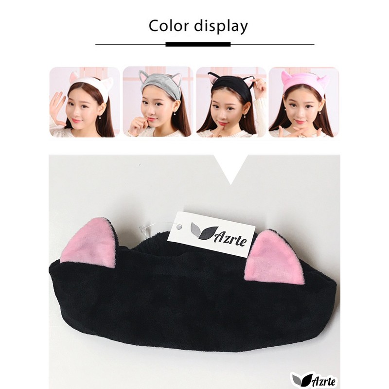 Azurte Women's Cat Ears Hair Band, Cute, Bath Goods, Cat