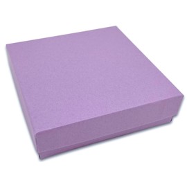 Pacific Jewelry Displays 6 Pack Cotton Filled Purple Color Cardboard Jewelry Necklace Earring Bangle Anklet Pendant Bracelets Watch Gift and Retail Boxes Size 3 1/2" x 3 1/2" x 1" Inch (Purple)