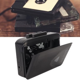 Mini Dv Tape Player, 8Mm Tape Player, Support External Playback Cassette Player 45mm 8Ω 1W FM AM Radio Speaker Stereo Cassette Player for School (Black)