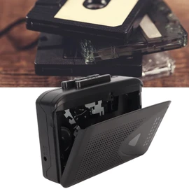 Mini Dv Tape Player, 8Mm Tape Player, Support External Playback Cassette Player 45mm 8Ω 1W FM AM Radio Speaker Stereo Cassette Player for School (Black)