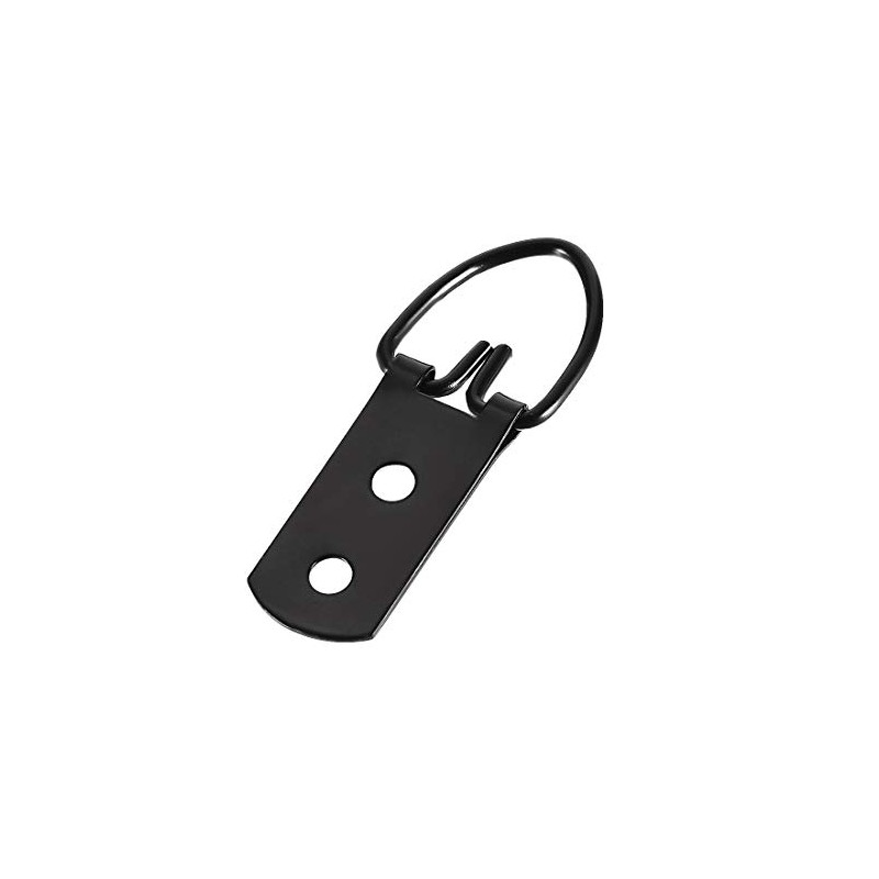 sourcing map D Ring Picture Hangers, 52mm x 20mm Black