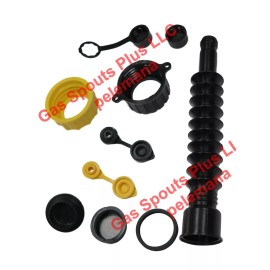 Gas Spouts Plus LLC 3 GAS CAN SPOUT KITS w/ Screen DIESEL FUEL GSP UNIVERSAL Heavy Duty 2 COLLARS ea
