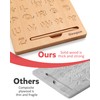 Coogam Wooden Letters Practicing Board, Double-Sided Alphabet Tracing Tool Learning
