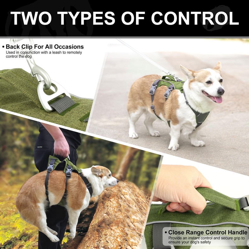 AKAILEA Escape Proof Dog Harness with Handle - Reflective No