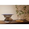 Aimusego Blue and White Party Tray, Ceramic Fruit Dispaly Bowl