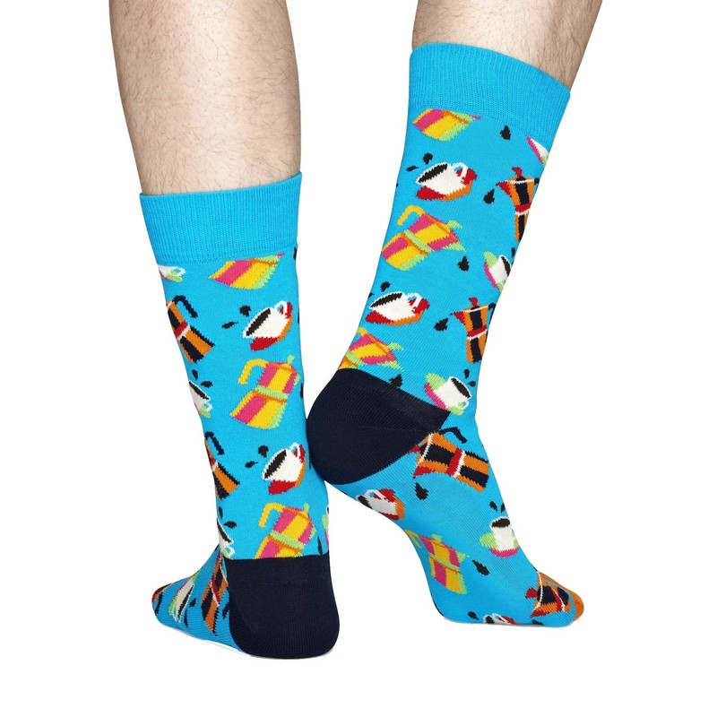 Happy Socks Men's Coffee Lover Patterned Crew Socks (9-11)