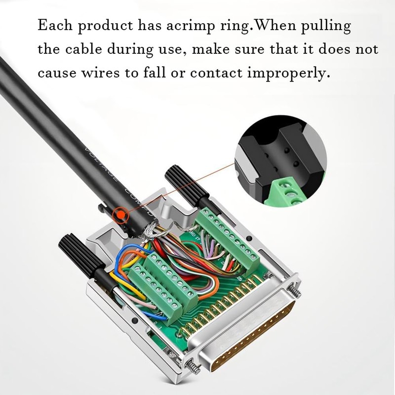 Willwewon 1 x Female DB25 Metal Shell Solderless Plug, RS232