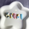 [Premium handmade embossed nails] Vintage pattern stitched rabbit - stiletto