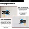 MustGood Swinging Shed Door Latch with Handle for Indoor/Outdoor Use,