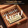 DXXULL High-end Cigar Humidifier, Rectangular Cigar Humidifier Regulator with Manual