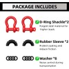 2 Pack D-Ring Shackle 41,850lbs Break Strength Heavy Duty 3/4"