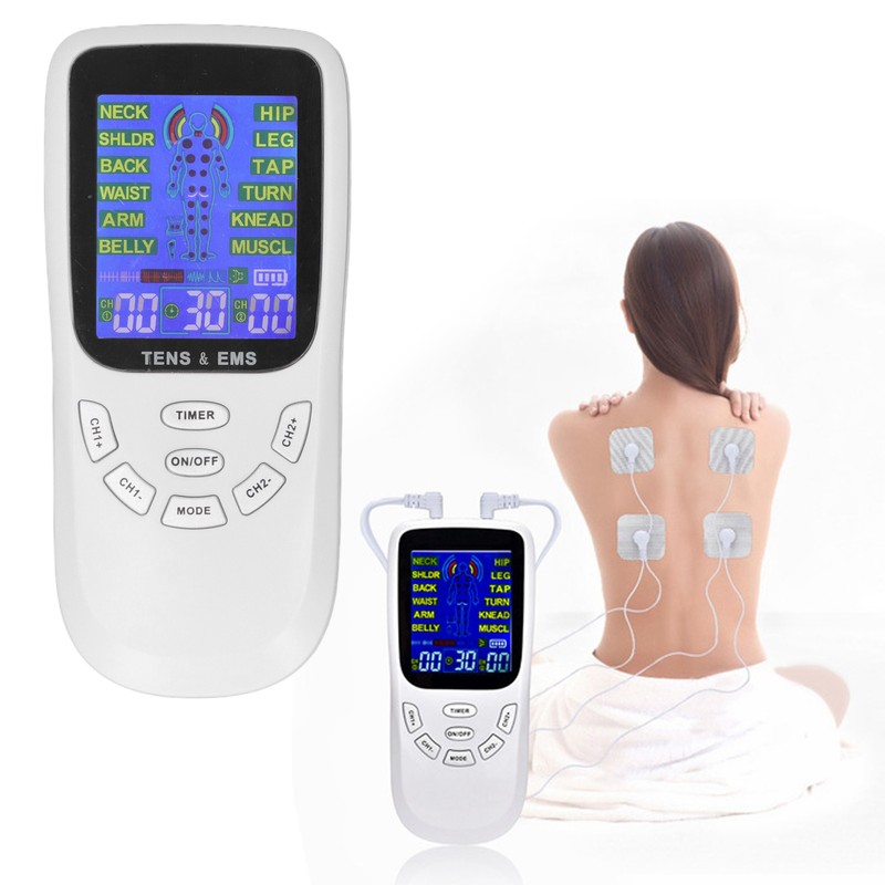 Rechargeable TENS Machine Neck Massaging 12 Modes Micro Current Digital