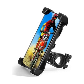 Meryado Soporte Celular Bicicleta,Soporte Movil Moto,360°Rotación Anti Vibración ，El tamaño aplicable del teléfono móvil es de 11,5-18 cm y 5,8-9 cm de Ancho. (1)