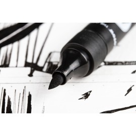 Molotow Blackliner Black Marker Brush - MO200486, Black