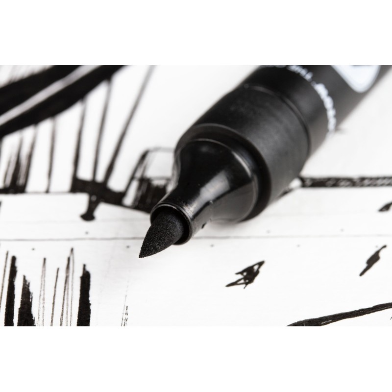 Molotow Blackliner Black Marker Brush - MO200486, Black