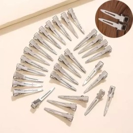 Duckbill 20/50개 살롱 고정용 헤어핀 은색 금속 스타일링 헤어 클립 무자국 컬 덕빌 미용 도구 여성 남성용 [20pcs] 20/50pcs Salon Hairpins Silver Metal Styling Hair Clips No-Trace Curl Duckbill Beauty Tool for Women and Men [20pcs]