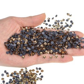 QOGIR 3000 Pieces SS16 Lt Topaz Hotfix Rhinestones for Crafts Clothes Nail Art Diamantes Flatback 4mm Glass Gems Rhinestone