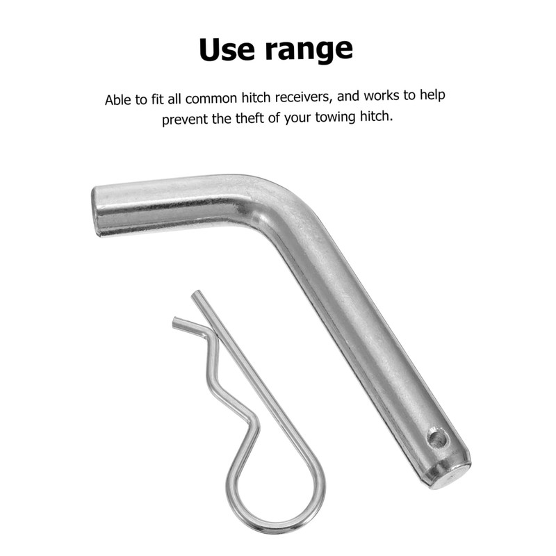 Zerodeko 2pcs Trailer Lock Pin Coated Hitch Pin with Treatment